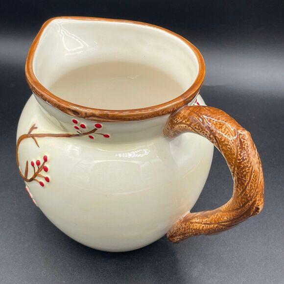 Harry & David Woodland Bird Lodge Red Berries Pitcher  2012 - Picture 6 of 10